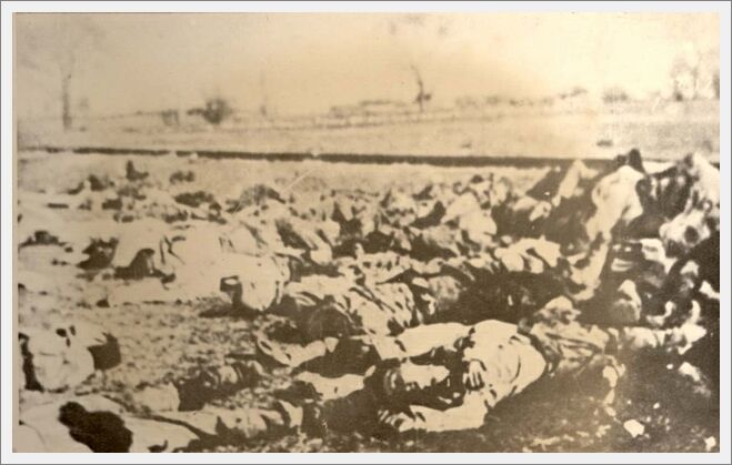 Klooga, Estonia, The corpses of people who were shot to death.